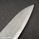 二唐刃物鍛造所 x 初心 流水 青二鋼 ダマスカス 梨地 牛刀 210mm