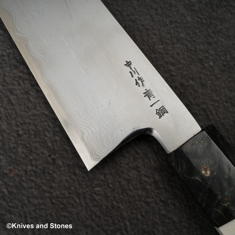 初心 x 中川打刃物 青一鋼 ダマスカス 牛刀 240mm