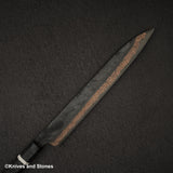 初心 x 二唐刃物鍛造所 悦び SLD鋼 カッパーダマスカス 筋引 270mm バーチハンドル