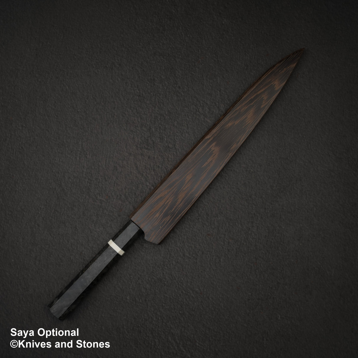 初心 x 二唐刃物鍛造所 悦び SLD鋼 カッパーダマスカス 筋引 270mm バーチハンドル