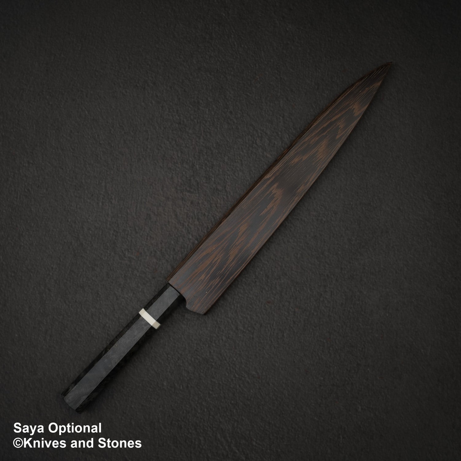 初心 x 二唐刃物鍛造所 悦び SLD鋼 カッパーダマスカス 筋引 270mm バーチハンドル