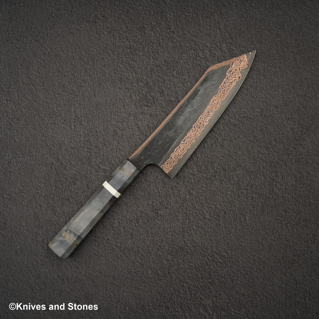 初心 x 二唐刃物鍛造所 悦び SLD鋼 銅ダマスカス 文化 180mm