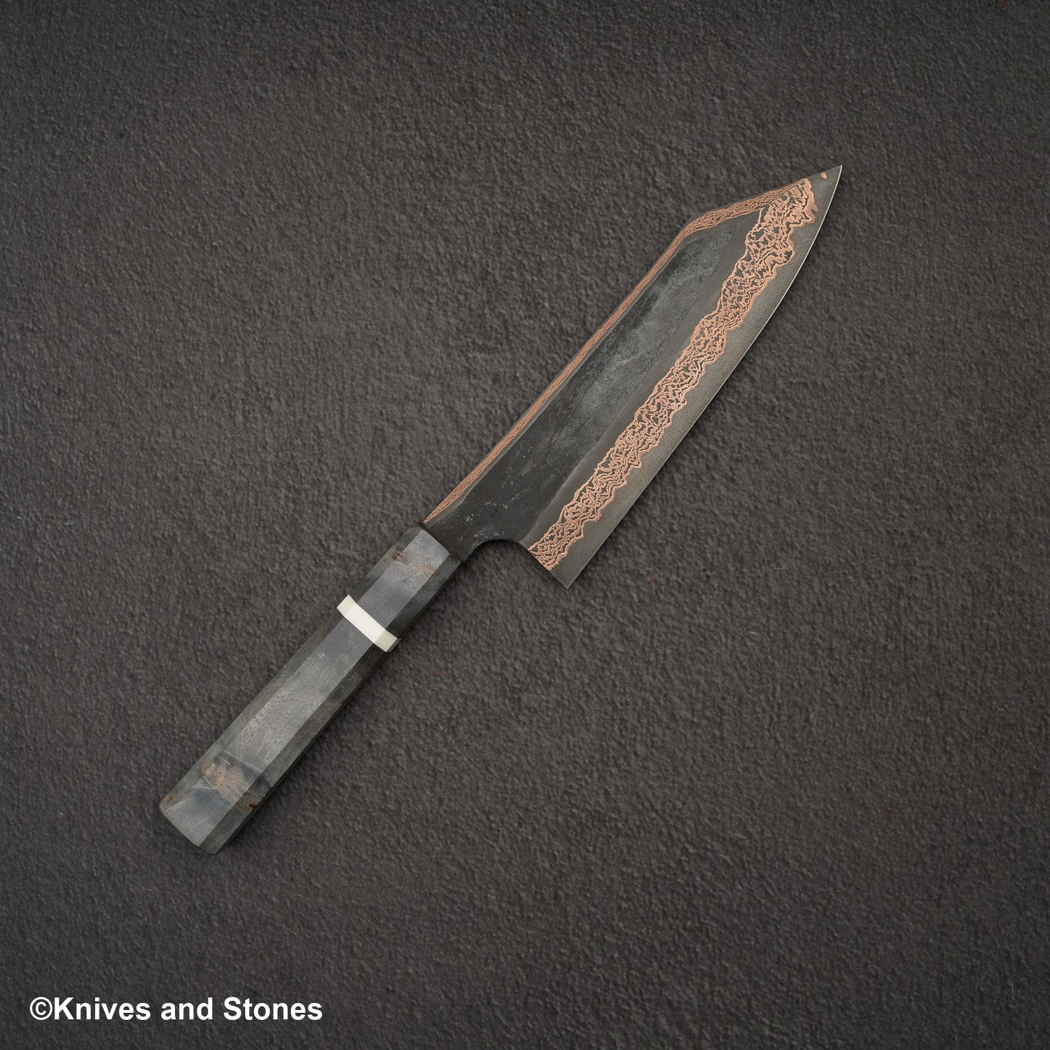 初心 x 二唐刃物鍛造所 悦び SLD鋼 銅ダマスカス 文化 180mm