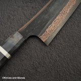 初心 x 二唐刃物鍛造所 悦び SLD鋼 銅ダマスカス 文化 180mm