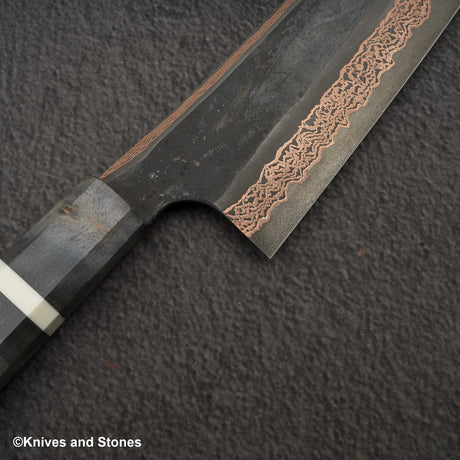 初心 x 二唐刃物鍛造所 悦び SLD鋼 銅ダマスカス 文化 180mm