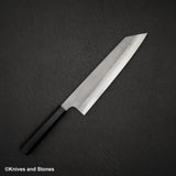 初心 x 吉金刃物 SKD合金工具鋼 梨地 切付牛刀 240mm エボニーハンドル