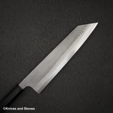 初心 x 吉金刃物 SKD合金工具鋼 梨地 切付牛刀 240mm エボニーハンドル
