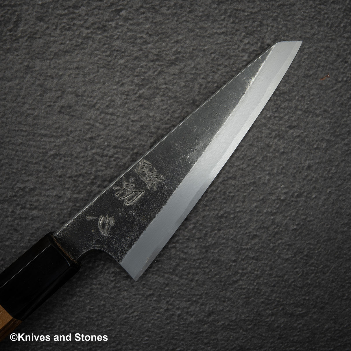 初心 x 明神利器制作所 白鷺 青二鋼 黒打ち 骨スキ 150mm