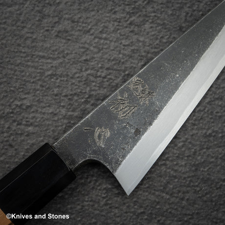 初心 x 明神利器制作所 白鷺 青二鋼 黒打ち 骨スキ 150mm