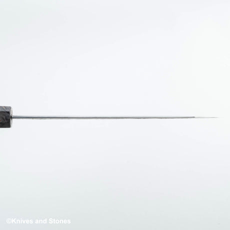 初心 x 二唐刃物鍛造所 悦びスペシャル SLD鋼 黒打ち ダマスカス 切付牛刀 210mm バーチハンドル