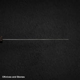 初心 x 二唐刃物鍛造所 悦びスペシャル SLD鋼 黒打ち ダマスカス 切付牛刀 240mm バーチハンドル