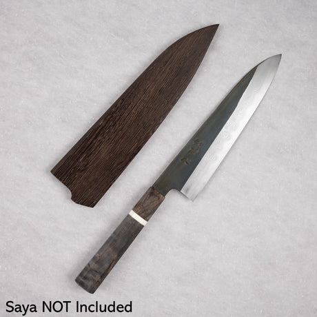 初心 x 中川打刃物 青一鋼 エッチングブラック ダマスカス 牛刀 210mm