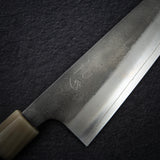 初心 x 吉金刃物 SKD合金工具鋼 梨地 牛刀 210mm 高身 ハート型エボニーハンドル