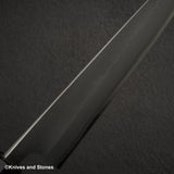 初心 x 吉金刃物 白二鋼 梨地 牛刀 210mm ステンレスクラッド エボニーハンドル