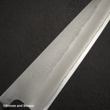 初心 x 吉金刃物 白二鋼 梨地 牛刀 210mm ステンレスクラッド エボニーハンドル