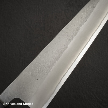 初心 x 吉金刃物 白二鋼 梨地 牛刀 210mm ステンレスクラッド エボニーハンドル