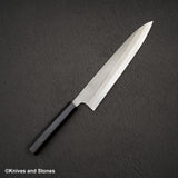 初心 x 吉金刃物 SKD合金工具鋼 梨地 牛刀 240mm エボニーハンドル