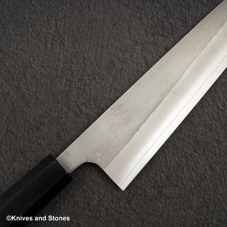 初心 x 吉金刃物 SKD合金工具鋼 梨地 牛刀 240mm エボニーハンドル