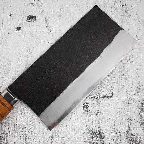 K&S 青二鋼 黒打ち 中華包丁 210mm