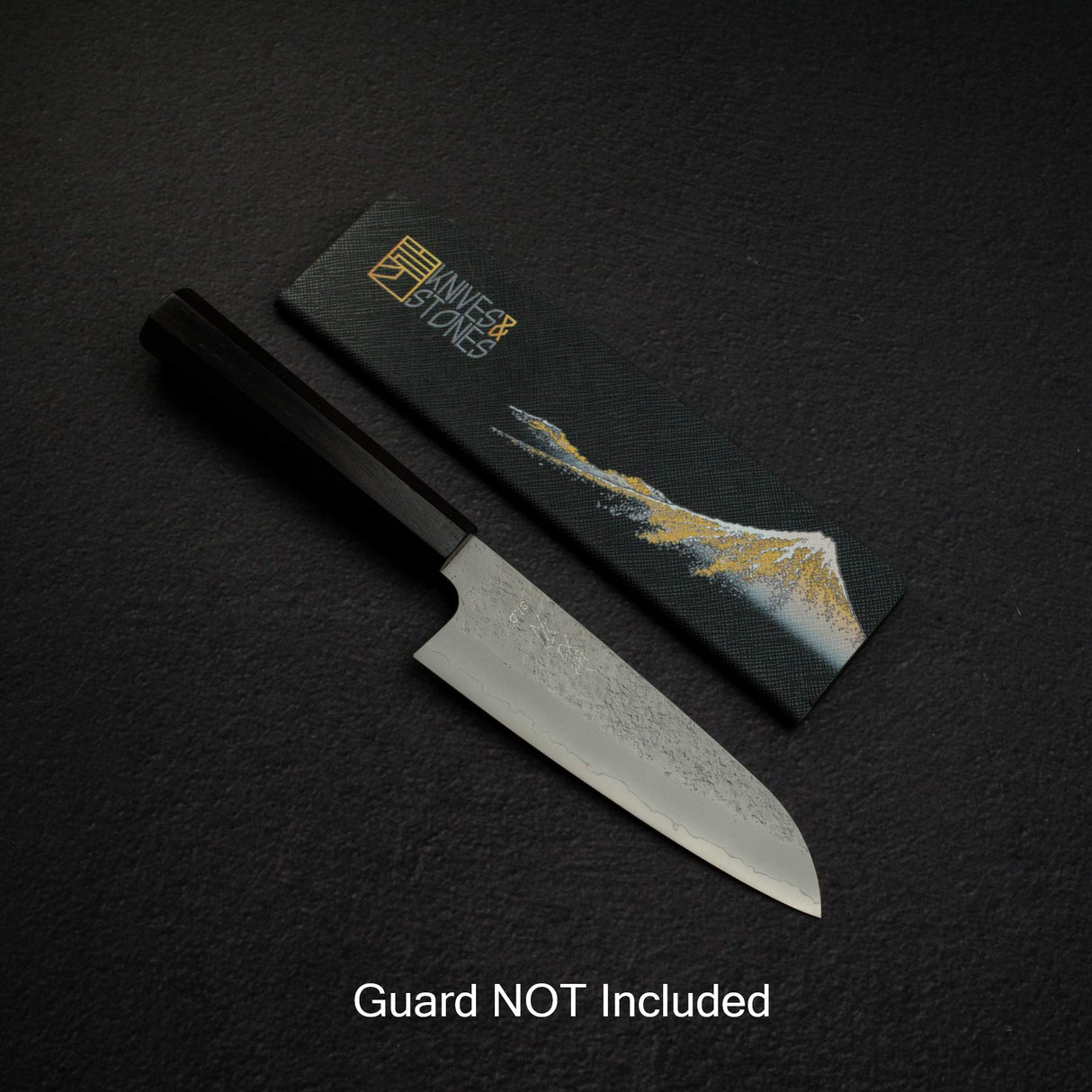 K&S Yuepo SLD Nashiji Ko-Santoku 135mm, Ebony Handle