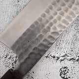 安竜 青二鋼 槌目 菜切 170mm ステンレスクラッド エボニーハンドル