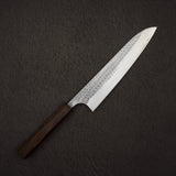 安竜 青二鋼 槌目ステンレスクラッド 牛刀 210mm エボニー柄