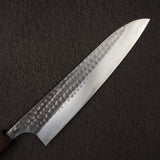 安竜 青二鋼 槌目ステンレスクラッド 牛刀 210mm エボニー柄