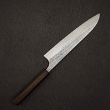 安竜 青二鋼 槌目ステンレスクラッド 牛刀 210mm エボニー柄