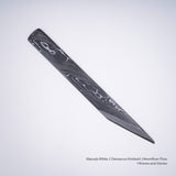 増田切出工場 白二鋼 流水 ダマスカス 切出 24mm