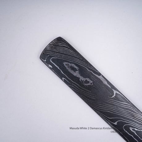 増田切出工場 白二鋼 流水 ダマスカス 切出 24mm
