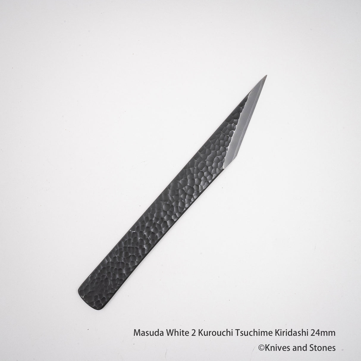 増田切出工場 白二鋼 黒打ち 槌目 切出 24mm