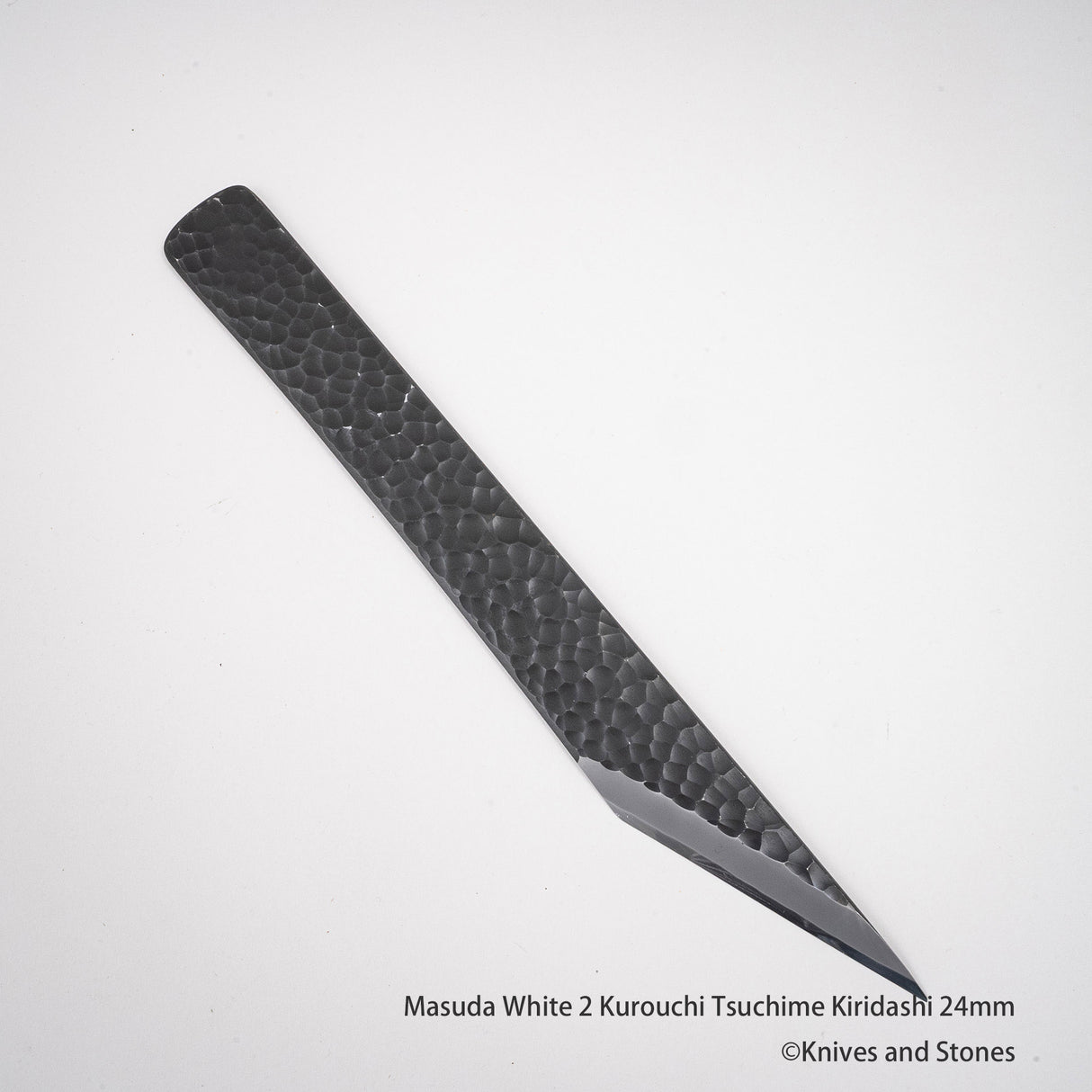 増田切出工場 白二鋼 黒打ち 槌目 切出 24mm