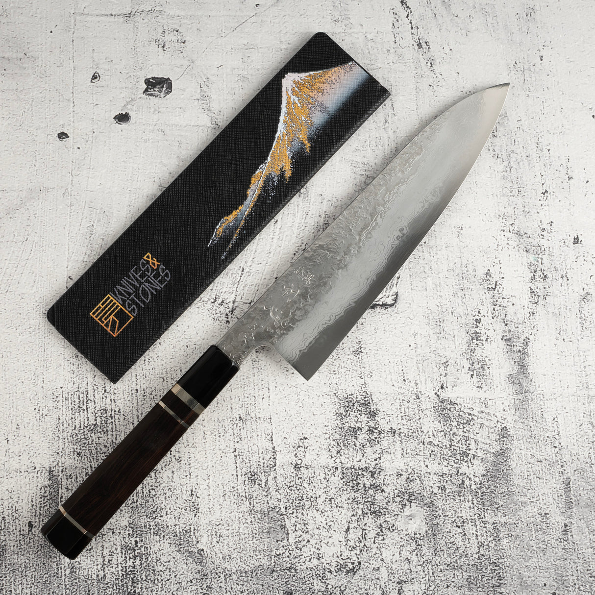 増田 吉秀 青一鋼 ダマスカス 牛刀 220mm