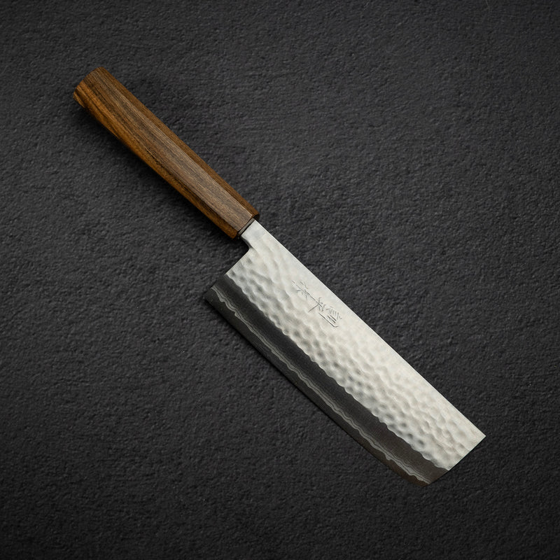 増谷打刃物 黒鯨 V金10号 ダマスカス 菜切 165mm