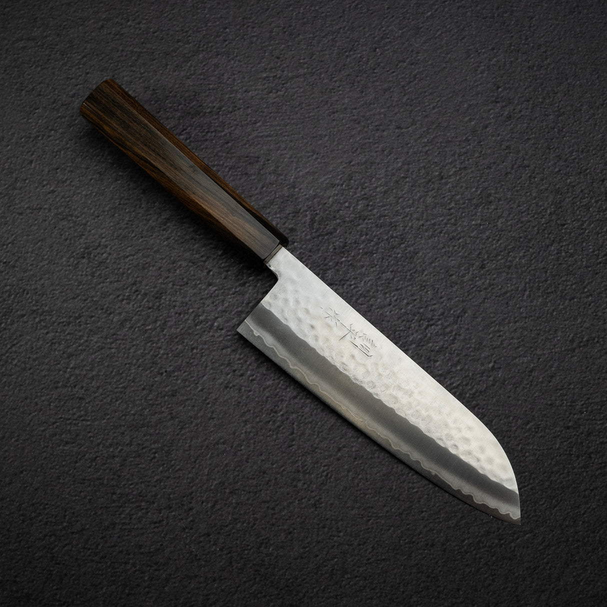 増谷打刃物 V金1号 槌目 三徳 170mm ブラックチャカテハンドル