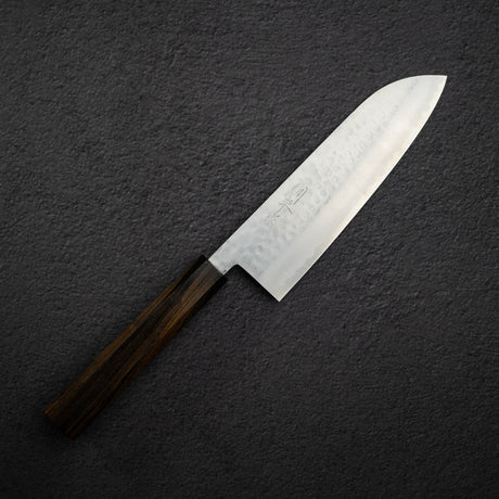 増谷打刃物 V金1号 槌目 三徳 170mm ブラックチャカテハンドル