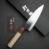 眞崎 直樹 青二鋼 磨き 出刃 180mm