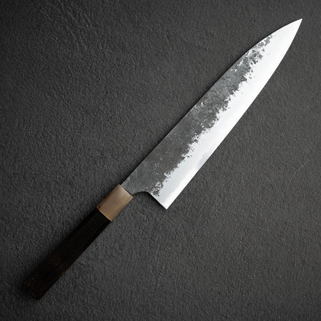 眞崎 直樹 白二鋼 黒打ち 牛刀 240mm