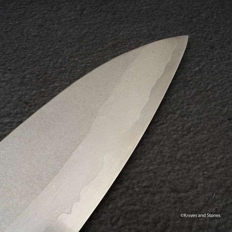 宮崎鍛冶屋 x 初心 銀三鋼 ダマスカス 牛刀 240mm スネークウッドハンドル
