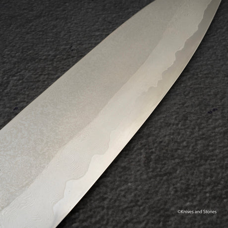 宮崎鍛冶屋 x 初心 銀三鋼 ダマスカス 牛刀 240mm スネークウッドハンドル