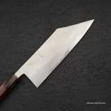 宮崎鍛冶屋 x 初心 銀三鋼 ダマスカス 博多 180mm スネークウッドハンドル