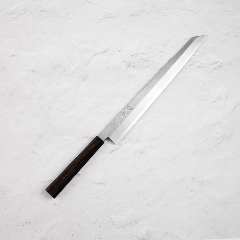 初心 x 明神利器制作所 白鷺 白二鋼 切付柳刃 330mm