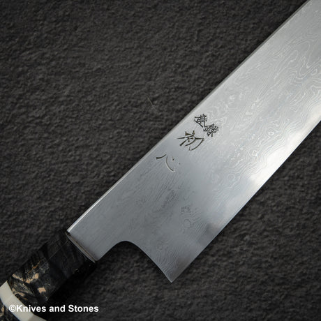 初心 x 中川打刃物 青一鋼 ダマスカス 牛刀 270mm