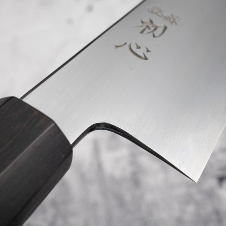 中川打刃物 青一鋼 切付牛刀 240mm 霞 エボニー