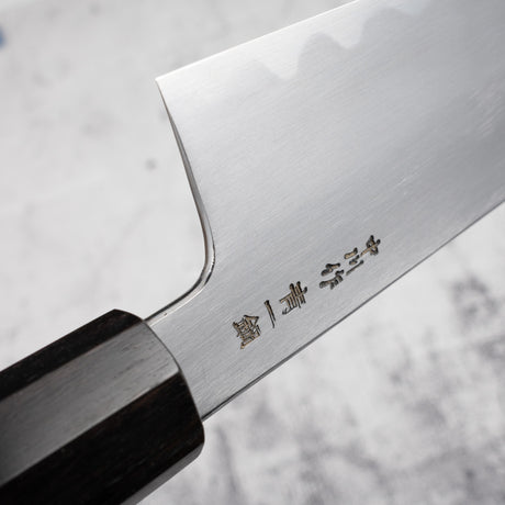 中川打刃物 青一鋼 切付牛刀 240mm 霞 エボニー