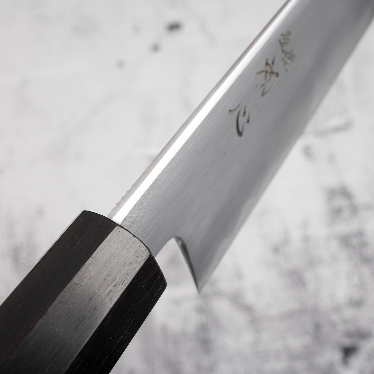 中川打刃物 青一鋼 切付牛刀 240mm 霞 エボニー