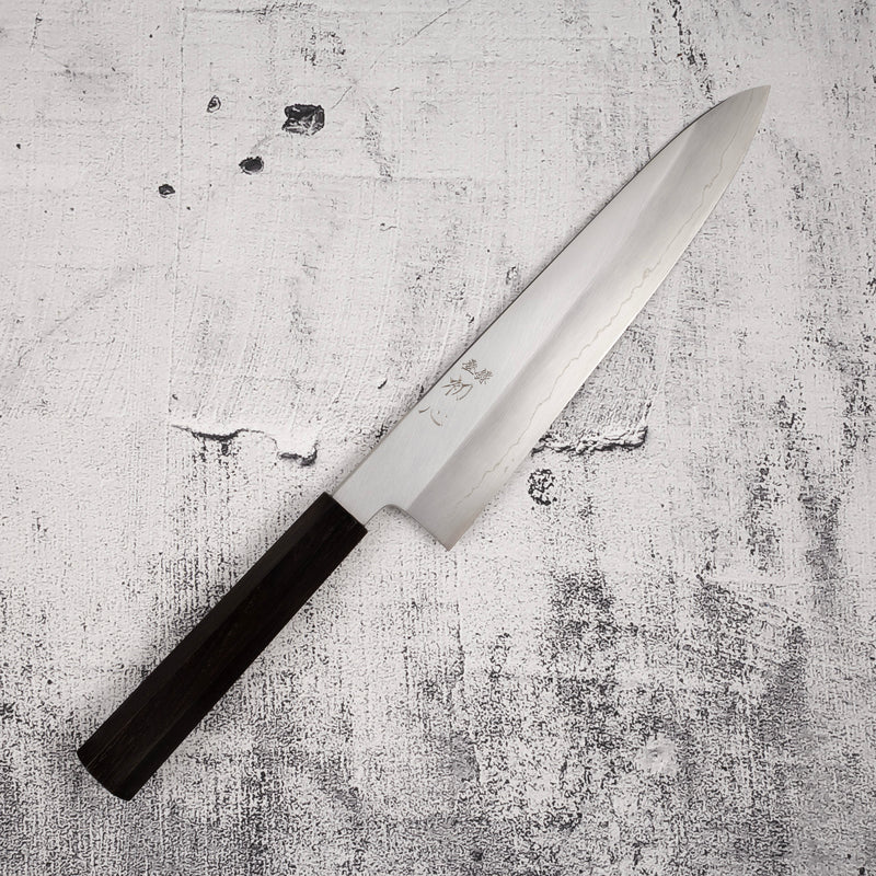 初心 x 中川 銀三鋼 ワイドベベル 牛刀 240mm
