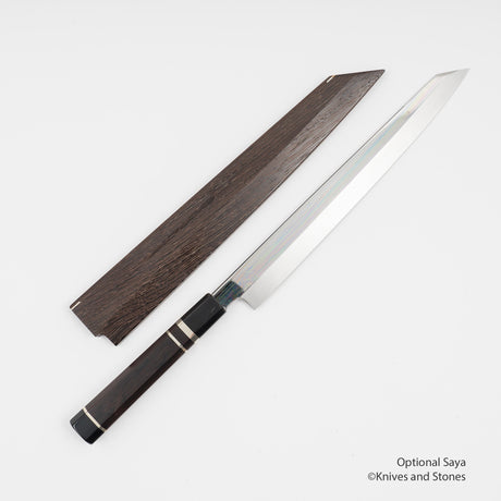 中川 白紙 本焼 切付柳刃 270mm 鏡面仕上げ