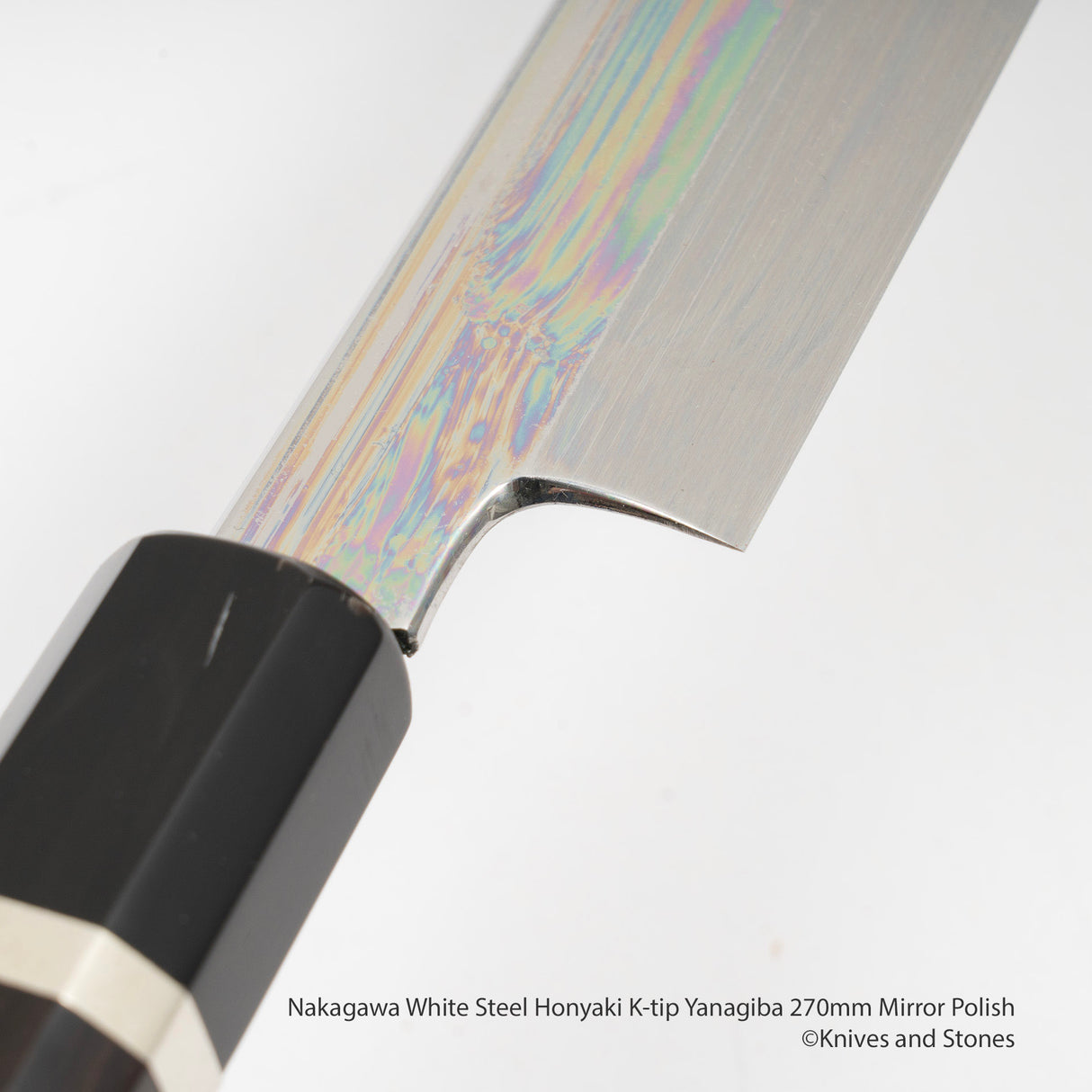 中川 白紙 本焼 切付柳刃 270mm 鏡面仕上げ