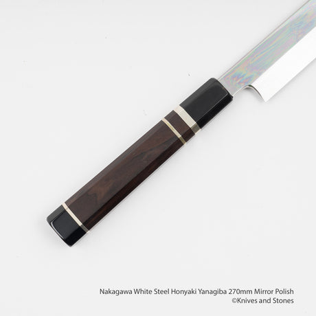 中川打刃物 白紙 本焼 柳刃 270mm ミラー仕上げ